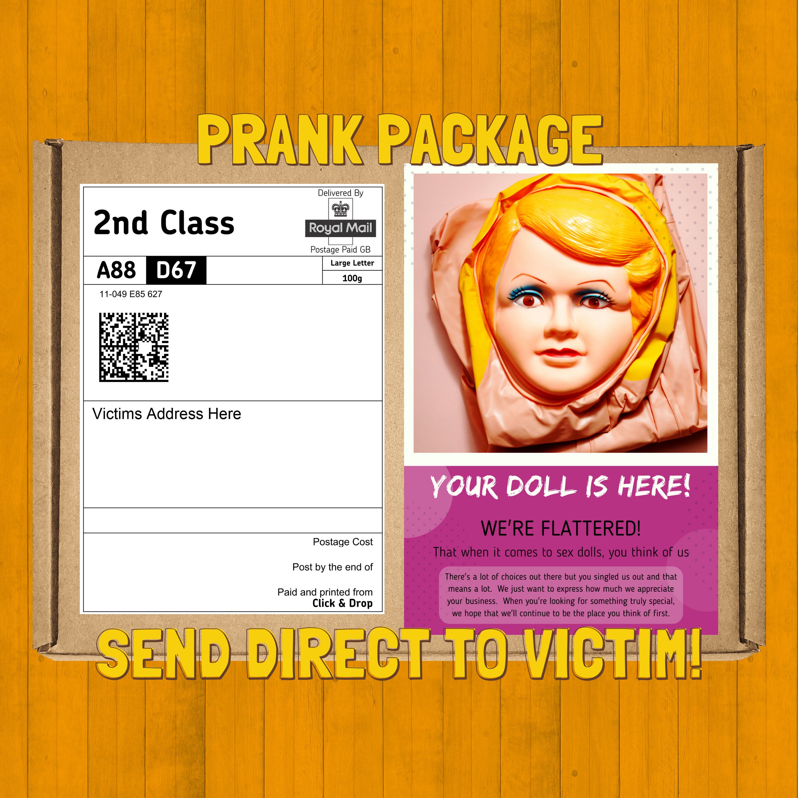 Prank Gift Sex Doll Package Female Grappig cadeau 100% | Etsy België