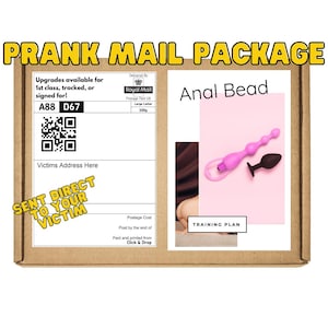 Funny Prank Gift Box - Anal Bead Training Plan | Anonymous Gag Gift for Friends & Family | Hilarious Embarrassing Mail Prank | April Fools