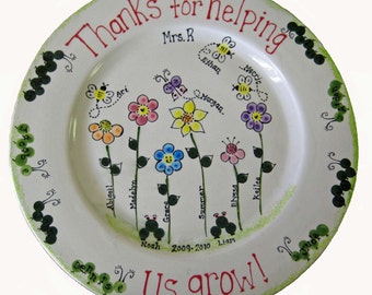 Platters - Teacher Gift - Thanks for helping us grow platter.  End of year teacher gift