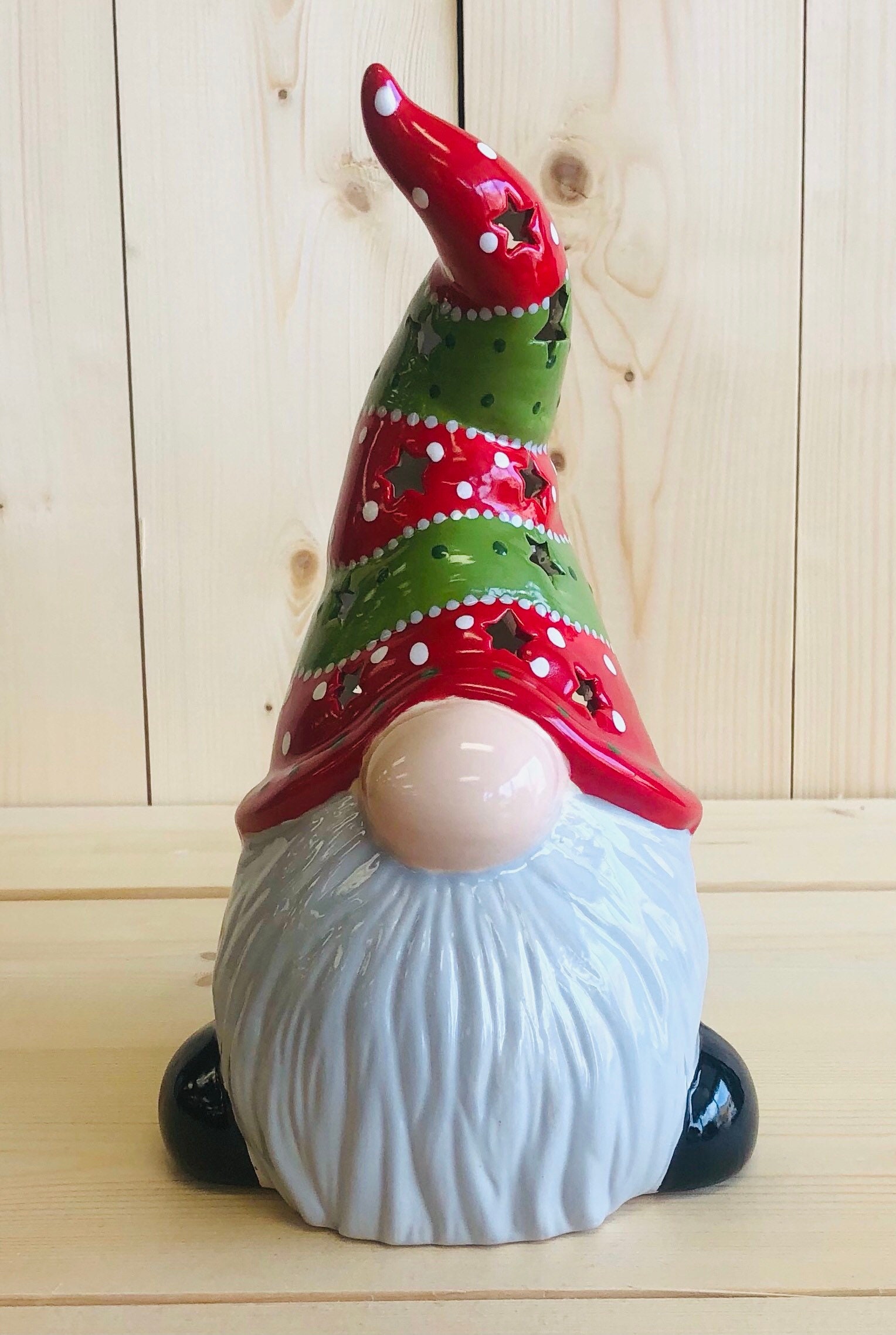 Christmas garden gnome lantern etsy Christmas garden gnome lantern etsy