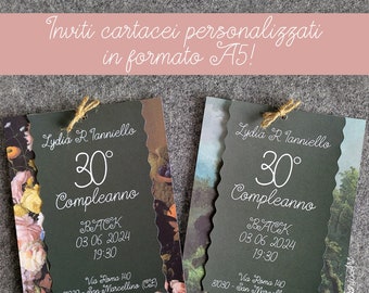 Inviti cartacei personalizzati in formato A5 | Scegli il tuo tema e la tua grafica!