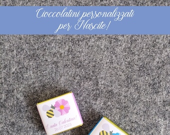 Cioccolatini personalizzati per Nascite | Crea la tua grafica!