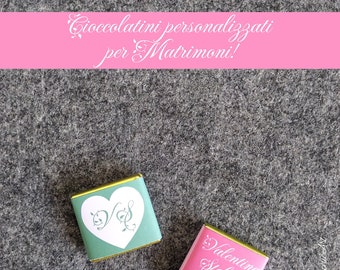 Cioccolatini personalizzati per Matrimoni | Scegli il tuo tema e la tua grafica!