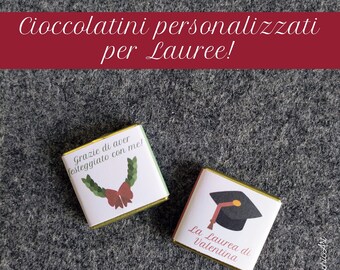 Cioccolatini personalizzati per le Lauree | Crea la tua grafica!