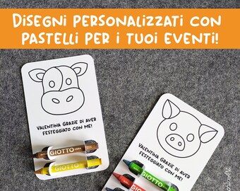 Disegni personalizzati con pastelli per i tuoi eventi - Scegli il tuo tema e la tua grafica | Compleanni, Eventi e Cerimonie!