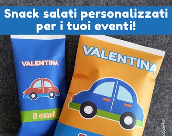 Snack salati personalizzati - Scegli il tuo tema e la tua grafica | Compleanni, Eventi e Cerimonie!