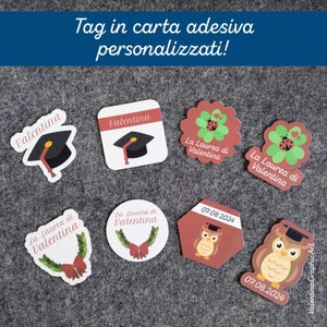 Tag in carta adesiva personalizzati - Scegli il tuo tema e la tua grafica | Compleanni, Eventi e Cerimonie!