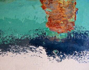 Abstract Photography, Abstract Art, Fine Art Photography, Unique Art, Blue, "Van Gogh Island"