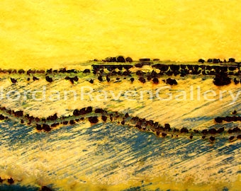 Abstract Photography, Abstract Art, Fine Art Photography, Unique Art, Yellow, "The Sea"