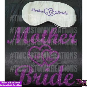 Mother of the Bride Robe and Eye Mask  Gift from Daughter Mother of Bride Gift Ideas