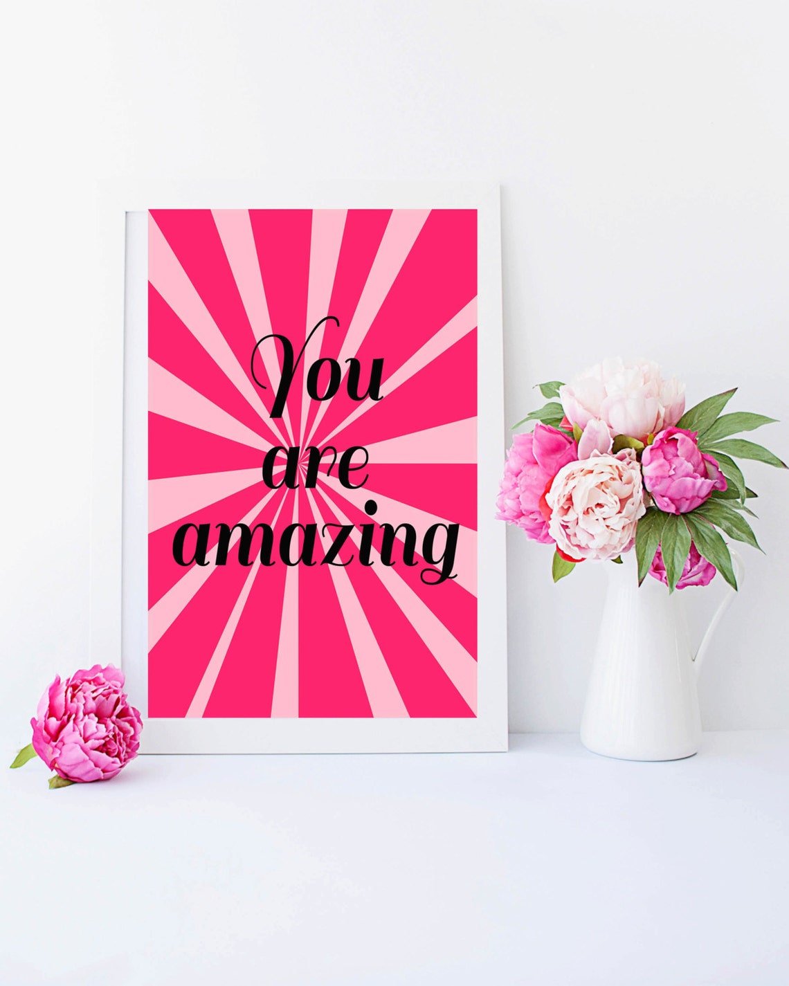 Digital Wall Art PRINTABLE You Are Amazing Typography Poster, Print, Motivational Poster