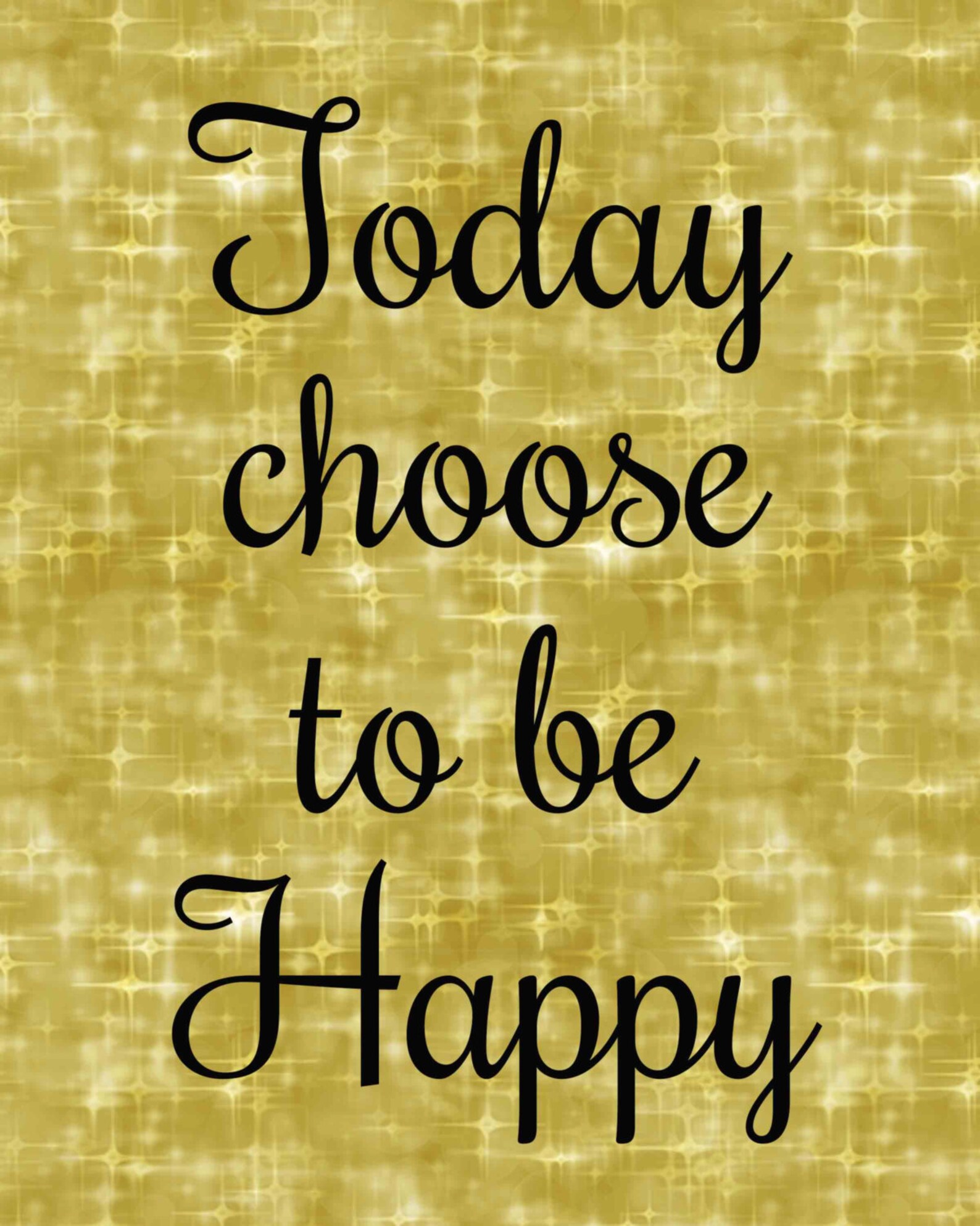 Digital Wall Art PRINTABLE Today I choose to be happy Typography Poster, Print, Motivational