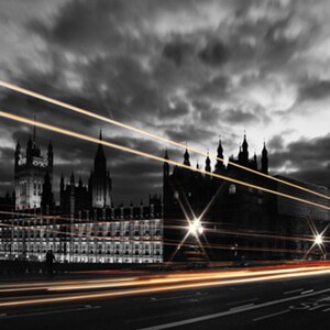 Wall Art Digital Download Black and White London UK Fine Art Landscape Photography - Instant Digital Download Printable Travel Photography