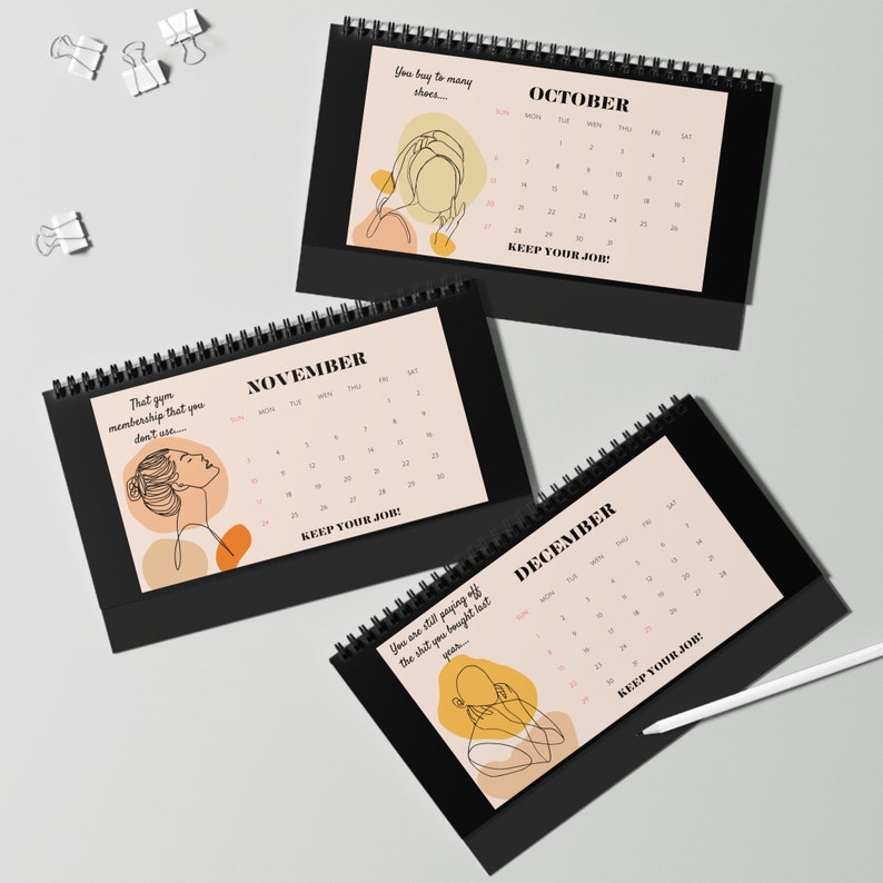 2024 Wall Calendar Funny Calendar 2024 Swearing Calendar - Etsy
