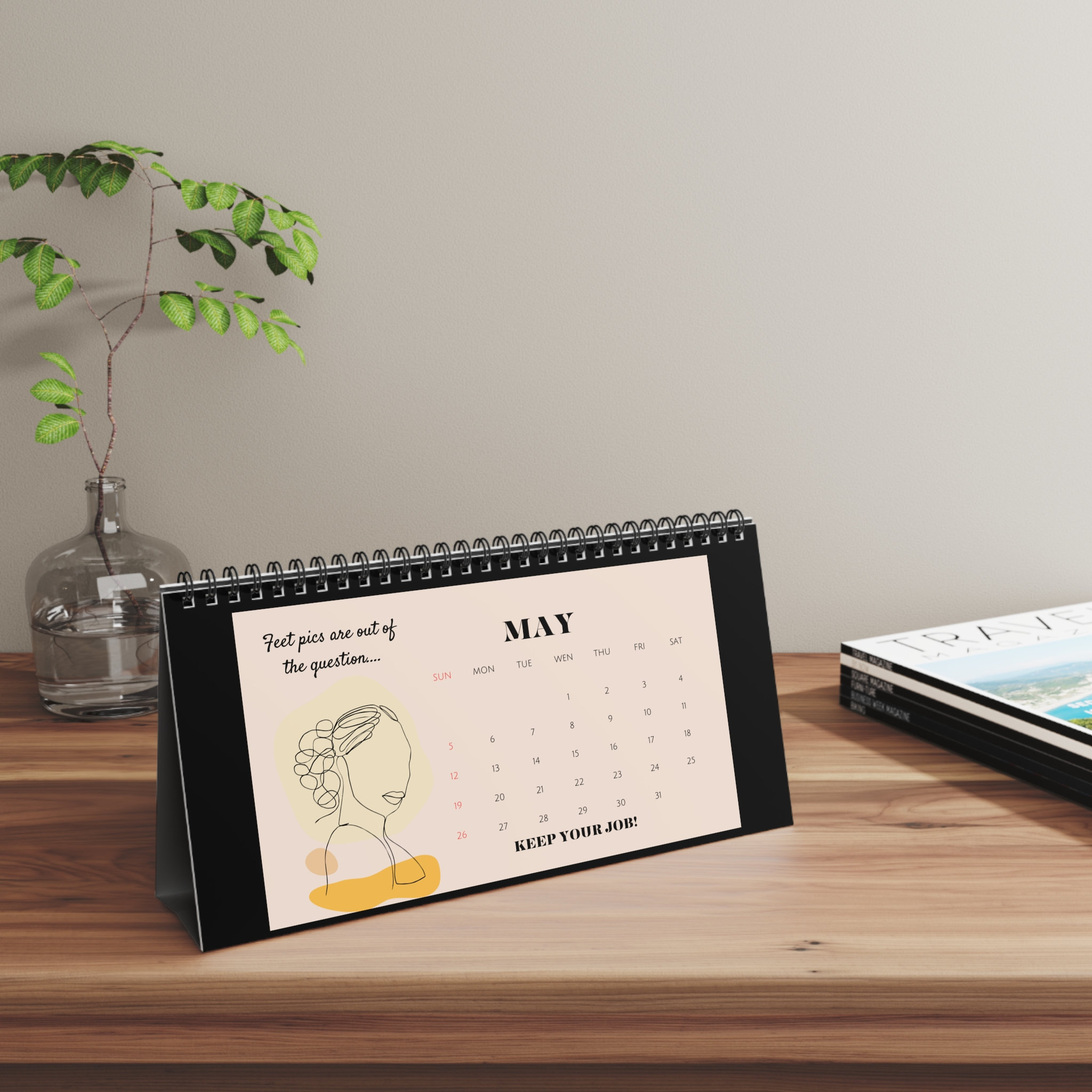 2024 Wall Calendar Funny Calendar 2024 Swearing Calendar Etsy