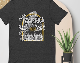 America Needs Farmers T, Bella canvas farming shirt, harvest t shirt,  corn farming t-shirt, farming gift, farmers wife gift, harvest gift