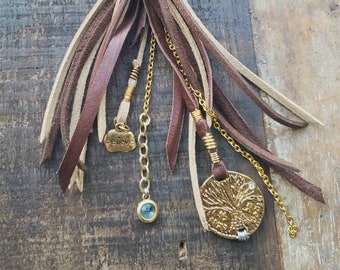 Handmade keychain, leather keychain,braided keychain, boho keychain,tree of life keychain,boho keychains for women,keychain,unique keychain