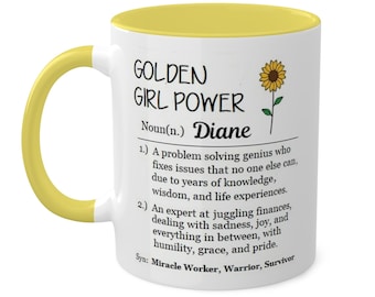 Custom Personalized mug,Grandma Gift,60th birthday gift,70th birthday gift, mothers day gift,mugs with names,retirement gift,girl power gift