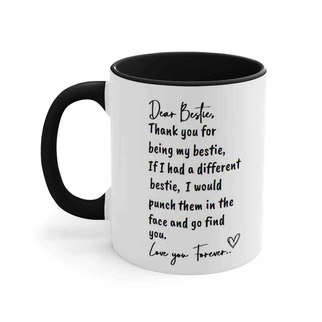 Thank You For Being My Bestie Mug Funny Best Friend Mugs Punch In The
