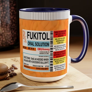 Fukitol Funny Mug,Medicine Bottle mug,Custom Coffee mug, Mug with name, Funny Personalized Mug, Adult Humor, Sarcastic Mug, Gag Gift