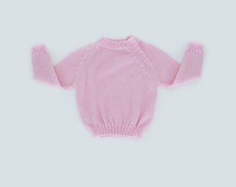 Baby Girl Sweater 100% Cashmere - machine/hand knitted - Spring/Summer - READY TO SHIP