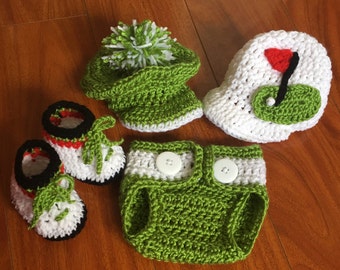 Three Piece Baby Golfer Outfit - Choice of Hat!