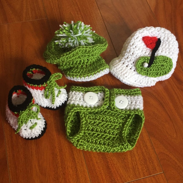Three Piece Baby Golfer Outfit - Choice of Hat!