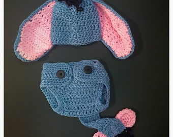 Baby &quot;Eeyore&quot; inspiriertes Kostüm