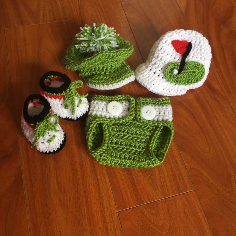 Three Piece Baby Golfer Outfit Choice of Hat image 1