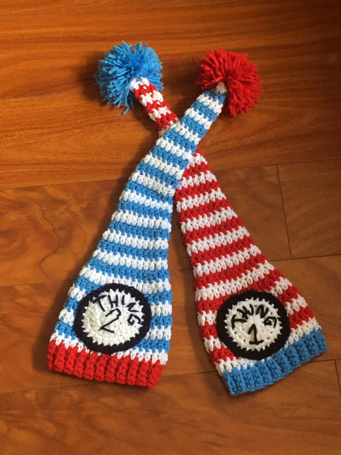 Sold as Pair Thing 1 & Thing 2 Hats | Etsy
