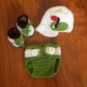 Three Piece Baby Golfer Outfit Choice of Hat image 2