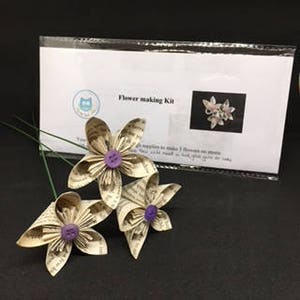 Paper Flower Making Kit mother gift / birthday gift for her / grandmother gift / anniversary gift / teenage activity image 2