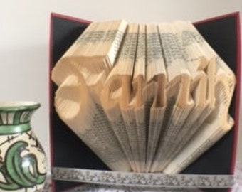 Family Book Folding Pattern (Swirly Font)