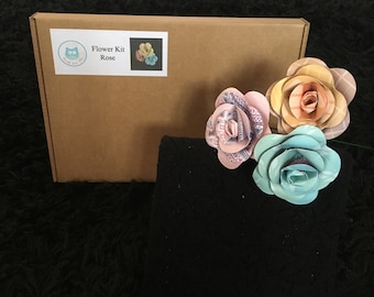 Rose Paper Flower Making Kit - mother gift / birthday gift for her / mother gift / grandmother gift / anniversary gift / wedding gift