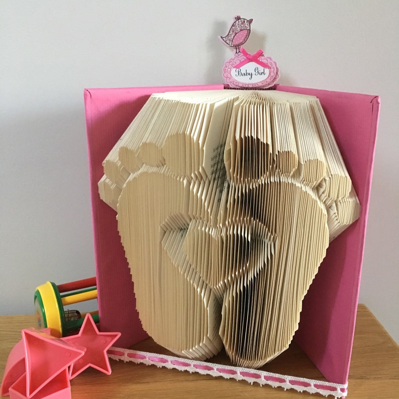 Baby Füße Herz Buch Falten Geschenk | Etsy