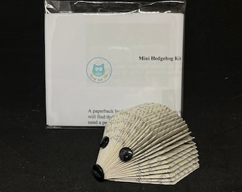 Mini Hedgehog Book Folding Kit - couples gift / gift for him / gift for her / birthday / mother / father / anniversary / holiday activity