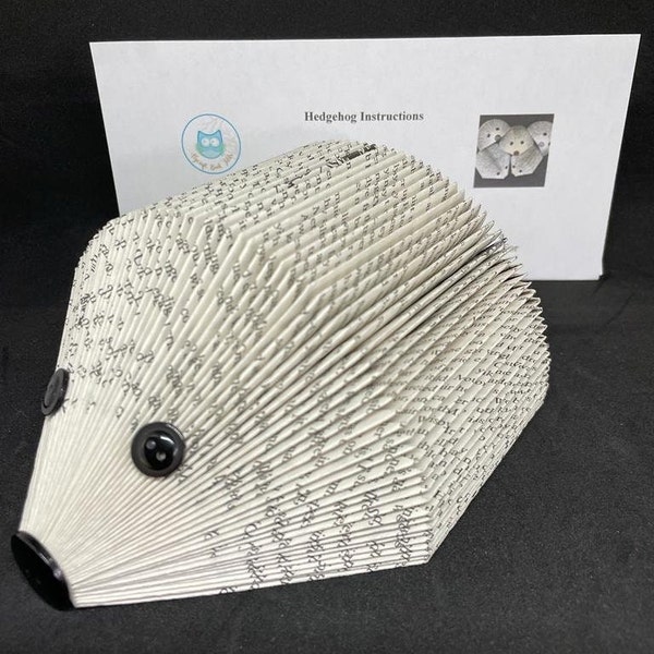 Book Folding Hedgehog Instructions