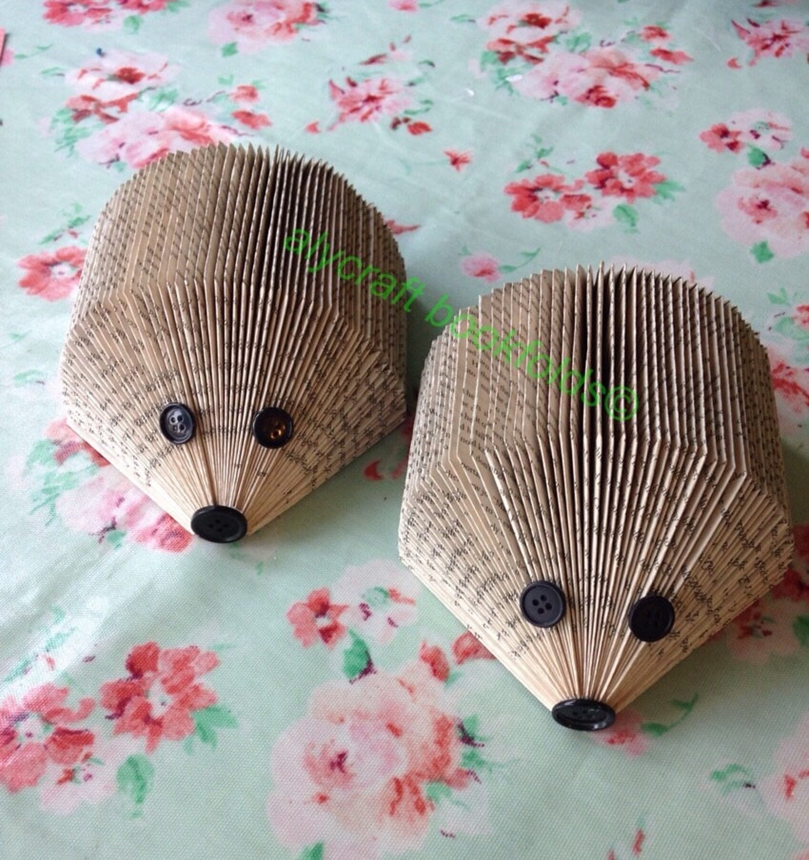 Book Folding Hedgehog Instructions - Etsy