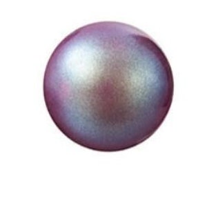 Könnte beinhalten: Eine einzelne, irisierende, runde Glasperle in Lila.