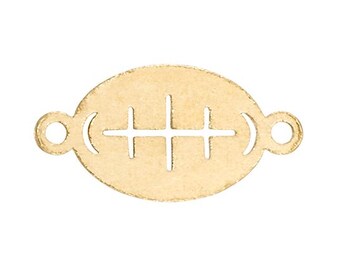 American Football Ball Connector 5 x 9.5mm - (202079CNL) - Gold Filled