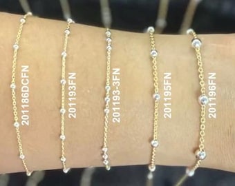 Two-Tone Satellite Chain by the Foot (14K Gold-Filled & Sterling Silver)