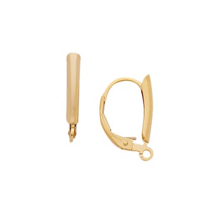 Gold Filled Earring Leverbacks Shield - 10pcs, 50pcs, 100pcs #205389