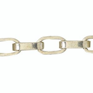 4.65 x 8.25mm Fancy Chain By the Foot - Sterling Silver (SS) Item # 30803004FY