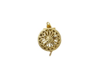 Round Filigree Clasp- 1 line Gold Filled (#6067-1)