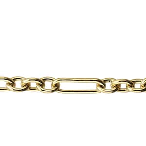 3.1 x 9.2mm Long & Short Chain By the Foot - Gold Filled (GF) Item # 202931LS