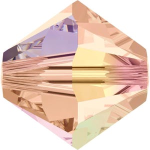 Swarovski Crystal Bicone Beads 5328 -  3mm 4mm 5mm 6mm 8mm - Light Peach AB