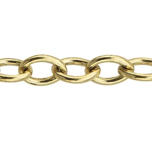 5.9 x 7.9mm Cable Chain By the Foot - Gold Filled (GF) Item # 2048-4CA