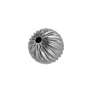 9mm Sterling Silver Corrugated Straight Beads - 10pcs, 50pcs, 100pcs #303290
