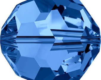 Swarovski Crystal Round Beads 5000 - 3mm 4mm 5mm 6mm 8mm 10mm - Capri Blue