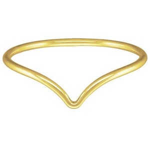 Chevron Stacking Ring - Gold Filled - Maat voor elke vinger 5, 6, 7, 8 - 1 stuk - Item# 20CHR5678